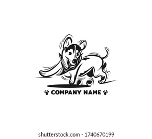 dog design vector black company name