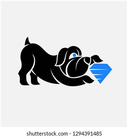 Dog and Diamond Vector