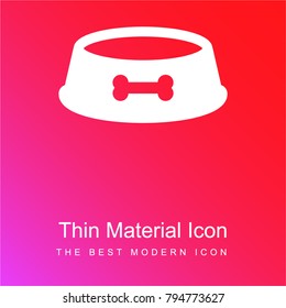 Dog Dish red and pink gradient material white icon minimal design
