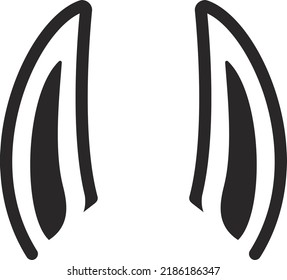 Dog doberman ear icon. vector illustration