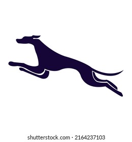 dog doberman silhouette. Vector illustration. Isolated on white