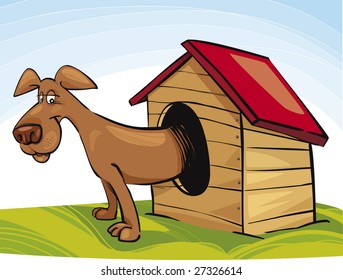 Dog in Doghouse