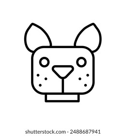perro, cabeza de perro - Vector icon