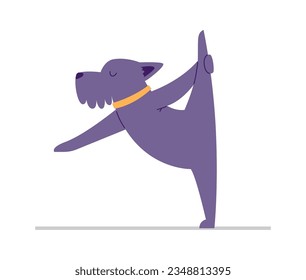 Dog Doing Yoga Vector Illustration