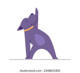 Dog Doing Yoga Vector Illustration