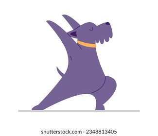 Ilustración de vectores de yoga Dog Doing