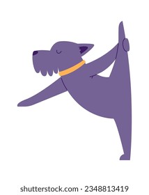 Dog Doing Yoga Vector Illustration