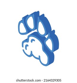 dog domestic animal hoof print isometric icon vector. dog domestic animal hoof print sign. isolated symbol illustration