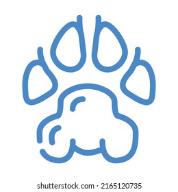 dog domestic animal hoof print color icon vector. dog domestic animal hoof print sign. isolated symbol illustration