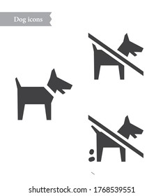 Dog and dog doo icon