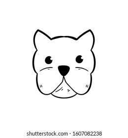 dog doodle icon vector hand drawing 