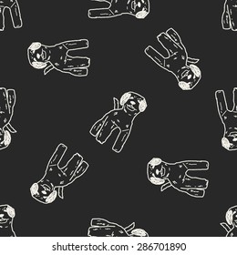 dog doodle seamless pattern background