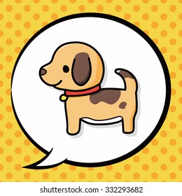 dog doodle, speech bubble
