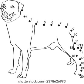 Dog-zu-Punkt-Farbseite