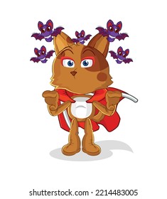 the dog Dracula illustration. character vector