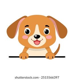Dog Drawing Design Vector Illustration Clipart Eps, Happy dog face isolated on white background
