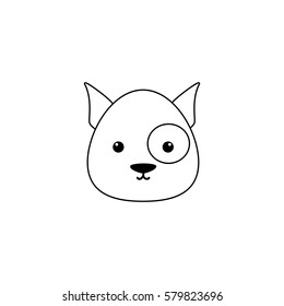 Dog Drawing Face Stock Vector (Royalty Free) 579823696