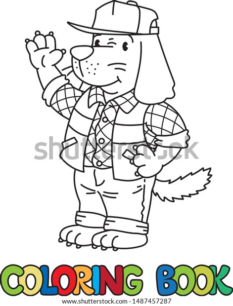 Dog driver ABC
coloring book. Alphabet D