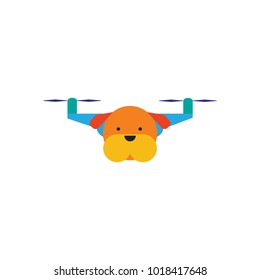 Dog Drone Logo Icon Design