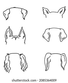 Dog ears. Vector illustration print.