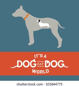 Dog Eat Dog vector illustration