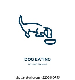 Dog Eating Icon Linear Vector Illustration Stock Vector (Royalty Free ...