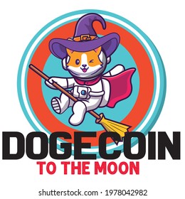 dog ecoin to the moon t-shirt design