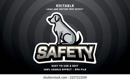 dog editable text effect logo with modern style	
