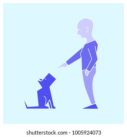 Dog education illustration