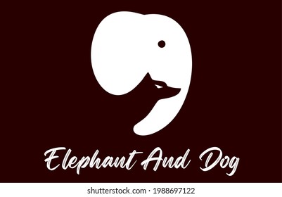 Dog and elephant logo with simple writing