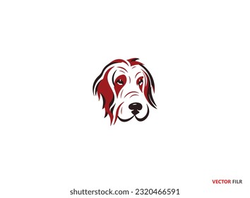 DOG  emblem design on white background,  Pet Supply Store. Pet Photography logo. Petcare Company logo icon, Healthy care pet icon, Pet Animal Silhouettes logo