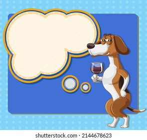 A dog with an empty callout illustration