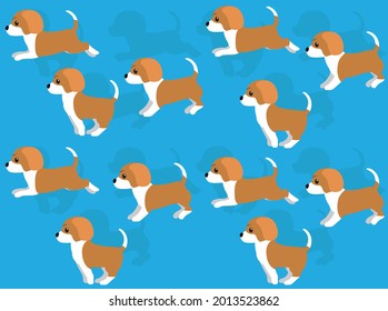 Dog English Foxhound Character Animation Vector Stock Vector (Royalty ...