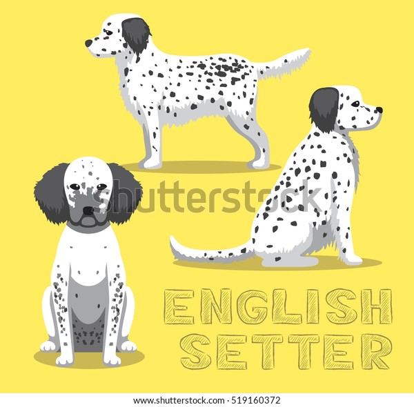Dog English Setter Cartoon Vector Illustration Stock Vector (Royalty ...