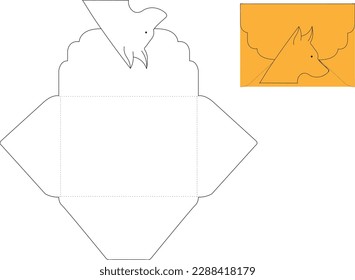 Dog Envelope Cut File Template