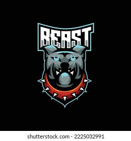 Dog Esport mascot design illustration