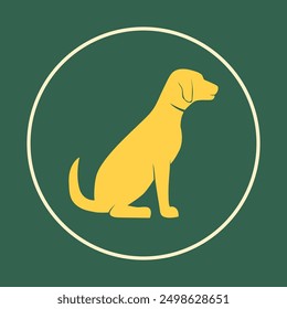 Dog exciting trendy icon lovely abstract vector illustration artwork colorful design