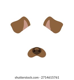 Cara de perro en blanco Ilustrador gráfico