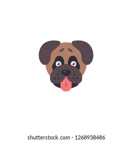 dog face cartoon icon