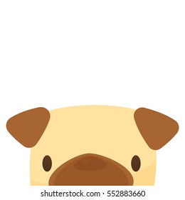 Dog face cartoon vector
