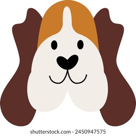 Hundegesicht kindliche Vektorillustration