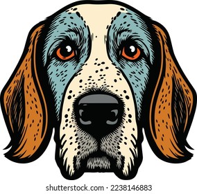 Dog Face Close Up Portrait illustration 12