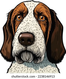 Dog Face Close Up Portrait illustration 10
