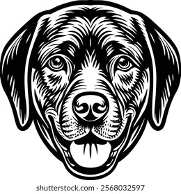 Dog Face Close Short silhouette Illustration artwork