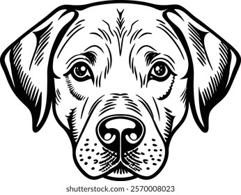 Dog Face Close Short silhouette Illustration artwork