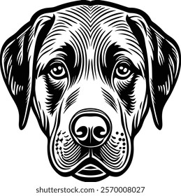 Dog Face Close Short silhouette Illustration artwork