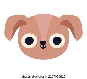 diseño de cara de perro sobre blanco