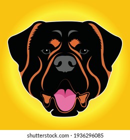 Diseño de cara de perro Vector Ilustración