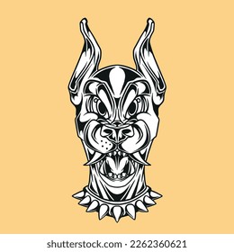 Dog face design vector illustration clip art