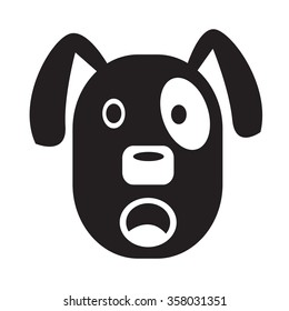 Dog Face emotion Icon Illustration sign design